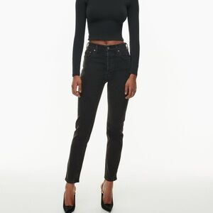 Arizia Denim Forum The Yoko High Rise Slim Black Jeans